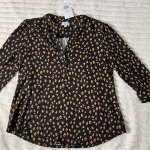 Black and Gold Patterned Women's Top New with tag size medium